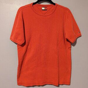 Tommy Hilfiger Ribbed T-Shirt - burnt orange, L